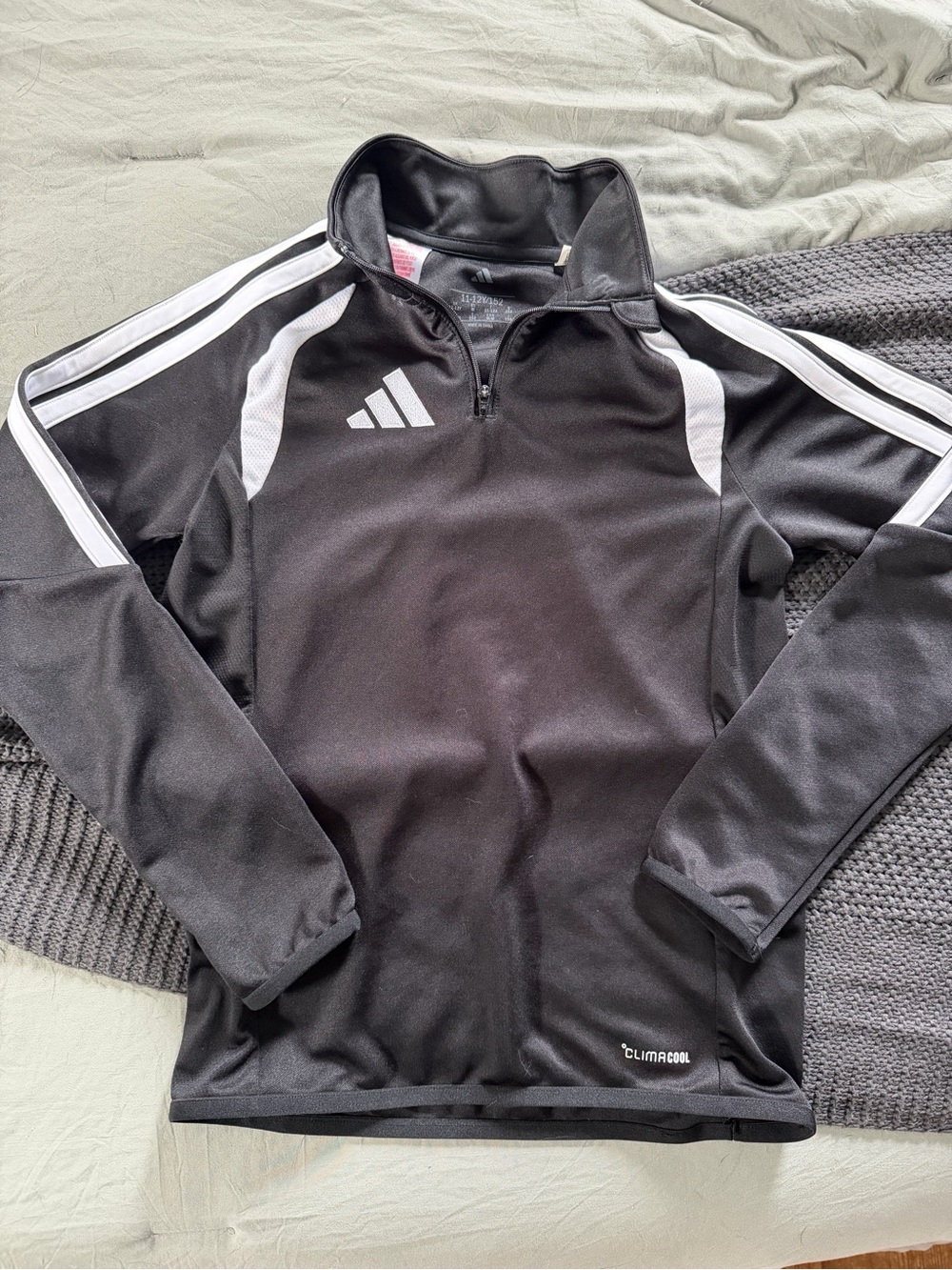 adidas Black & White boy’s Zip-Up Top